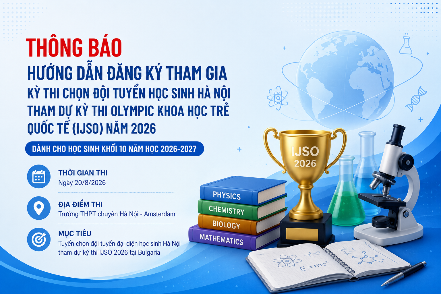 ĐĂNG KÍ THAM GIA KỲ THI IJSO NĂM 2026